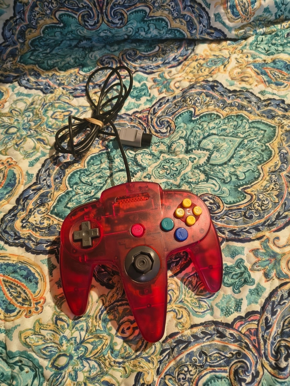 Nintendo Translucent Red N64-Style Wired Controller
